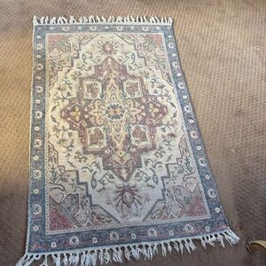 3x5 cotton fringed rug
